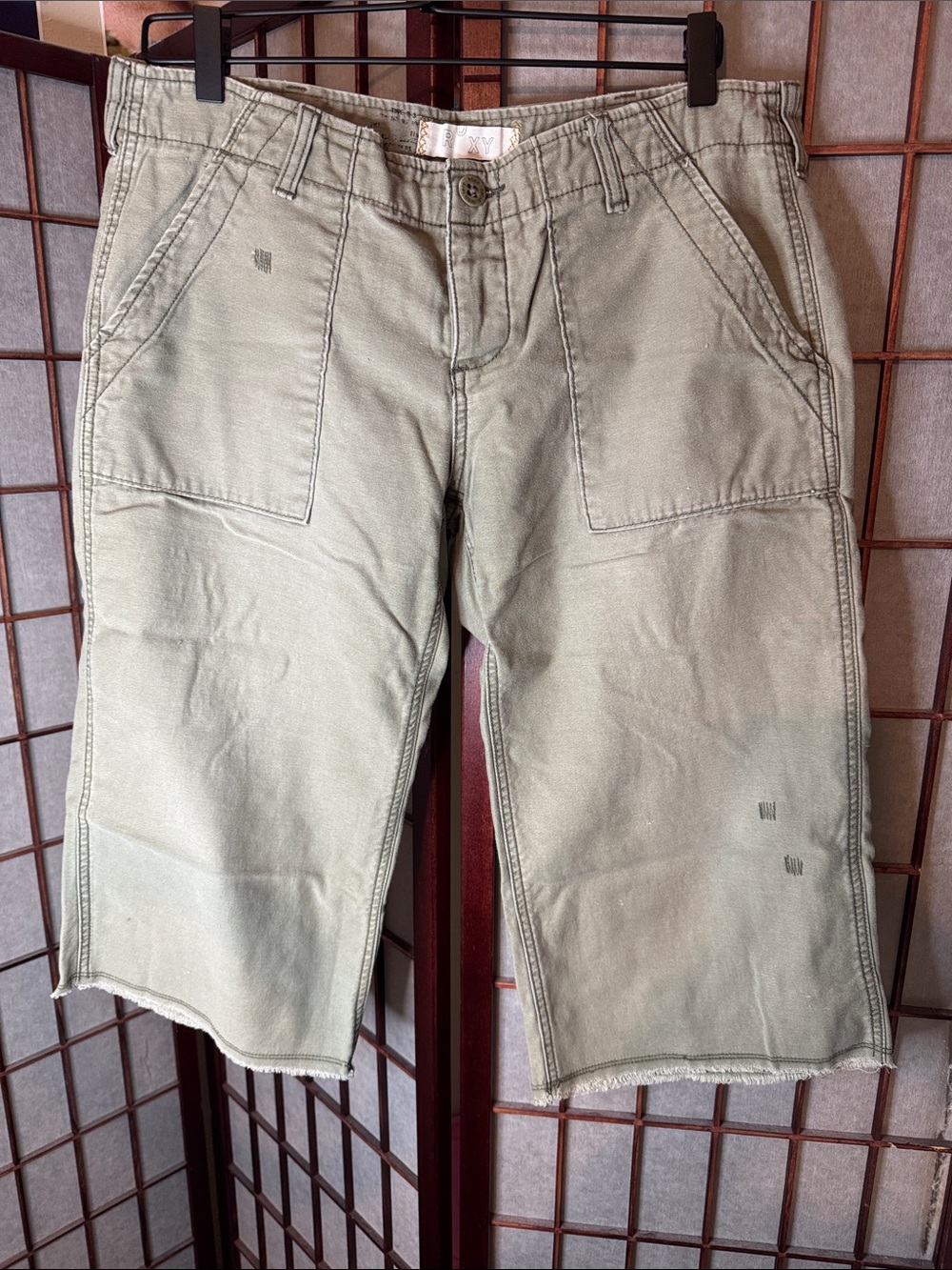 Vintage Y2K Roxy Light Olive Bermuda Shorts